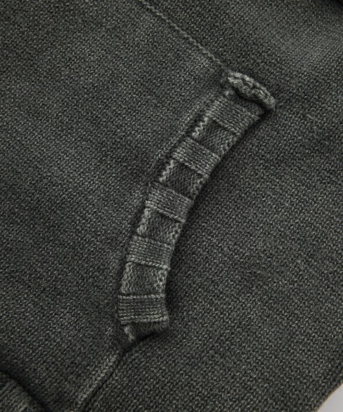 X-girl(エックスガール)の「FADED WOVEN MIX KNIT HOODIE(パーカー・レディース・ブラック/オリーブ/ブラウン・ONE SIZE)」の8枚目の写真