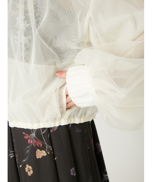 FRAY I.D(フレイアイディー)の「シアーボリュームブルゾン(ブルゾン・レディース・オフホワイト/ブラック・0/1)」の9枚目の写真