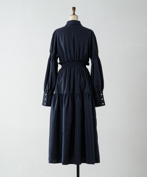 ララーナ レトロクラシックポロワンピース ネイビー ララーナ レトロクラシックポロワンピース ネイビー Lallana