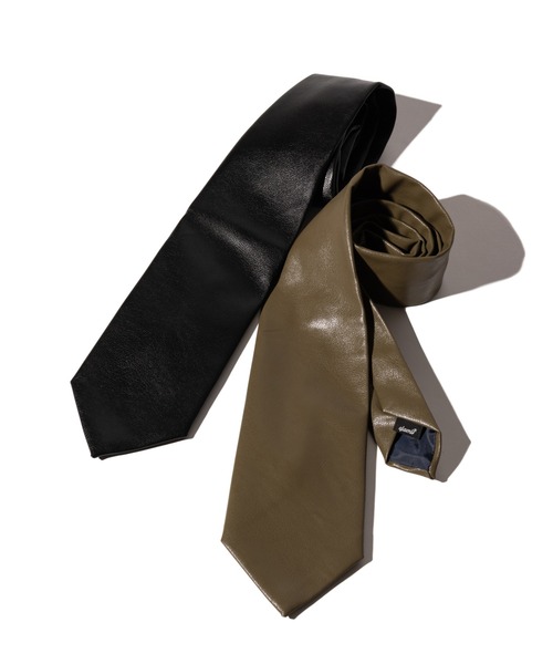 Synth Leather Tie / シンセレザータイ（ネクタイ）｜glamb（グラム