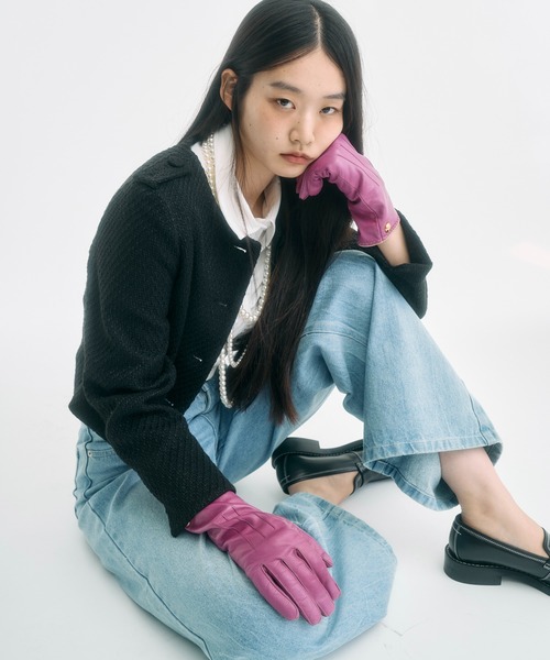 FEKETE(フェケテ)の「cropped tweed jacket / クロップドツイードジャケット(ノーカラージャケット・レディース・アイボリー/ブラック・LARGE/MEDIUM/SMALL)」の10枚目の写真