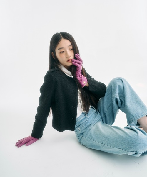 FEKETE(フェケテ)の「cropped tweed jacket / クロップドツイードジャケット(ノーカラージャケット・レディース・アイボリー/ブラック・LARGE/MEDIUM/SMALL)」の15枚目の写真