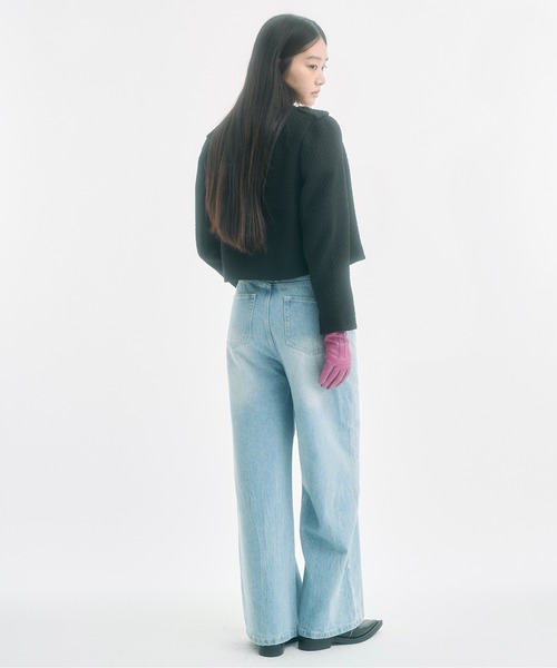 FEKETE(フェケテ)の「cropped tweed jacket / クロップドツイードジャケット(ノーカラージャケット・レディース・アイボリー/ブラック・LARGE/MEDIUM/SMALL)」の17枚目の写真