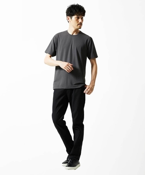 MK MICHEL KLEIN HOMME （エムケーミッシェルクランオム）の「【接触冷感】ティサ―ジュジャガードカットソー（Tシャツ/カットソー・メンズ・ライラック/ライトグレー/チャコールグレー・48/46/51）」の18枚目の写真