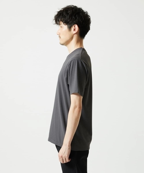 MK MICHEL KLEIN HOMME （エムケーミッシェルクランオム）の「【接触冷感】ティサ―ジュジャガードカットソー（Tシャツ/カットソー・メンズ・ライラック/ライトグレー/チャコールグレー・48/46/51）」の4枚目の写真