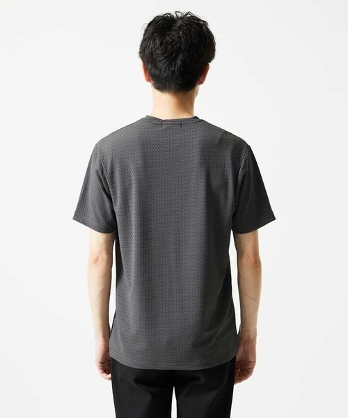 MK MICHEL KLEIN HOMME （エムケーミッシェルクランオム）の「【接触冷感】ティサ―ジュジャガードカットソー（Tシャツ/カットソー・メンズ・ライラック/ライトグレー/チャコールグレー・48/46/51）」の5枚目の写真