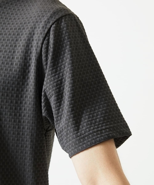 MK MICHEL KLEIN HOMME （エムケーミッシェルクランオム）の「【接触冷感】ティサ―ジュジャガードカットソー（Tシャツ/カットソー・メンズ・ライラック/ライトグレー/チャコールグレー・48/46/51）」の7枚目の写真