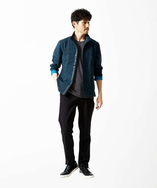 MK MICHEL KLEIN HOMME （エムケーミッシェルクランオム）の「【接触冷感】ティサ―ジュジャガードカットソー（Tシャツ/カットソー・メンズ・ライラック/ライトグレー/チャコールグレー・48/46/51）」の11枚目の写真