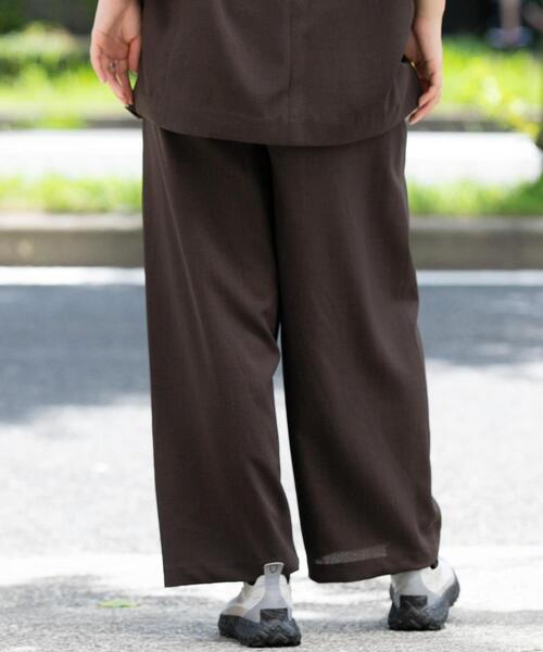 EKAL(エカル)の「『UR TECH』租毛ライク ツイストシームパンツ(その他パンツ・レディース・チャコールグレー/ブラウン・ONE)」の12枚目の写真