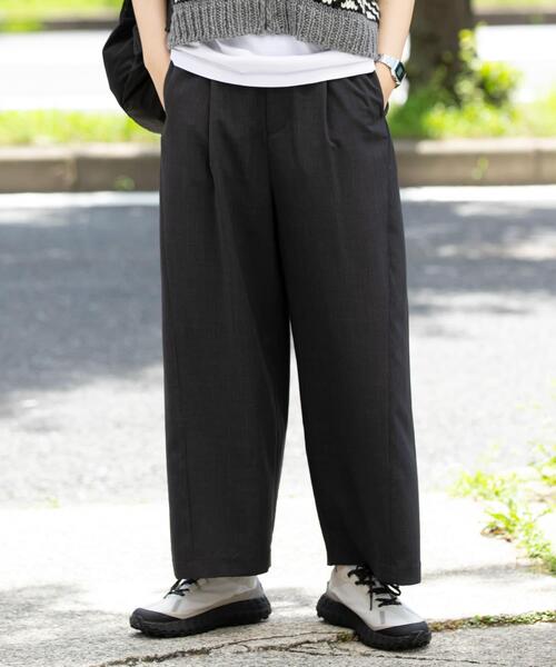 EKAL(エカル)の「『UR TECH』租毛ライク ツイストシームパンツ(その他パンツ・レディース・チャコールグレー/ブラウン・ONE)」の16枚目の写真