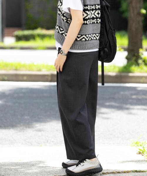 EKAL(エカル)の「『UR TECH』租毛ライク ツイストシームパンツ(その他パンツ・レディース・チャコールグレー/ブラウン・ONE)」の17枚目の写真