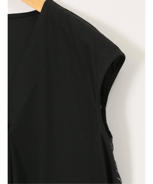 m.f.editorial(エムエフエディトリアル)の「【ストレッチ 布帛切替】m.f.エディトリアル レディース バックフレア 半袖プルオーバー(Tシャツ/カットソー・レディース・ブラウン/パープル/ホワイト/ブラック・FREE)」の10枚目の写真