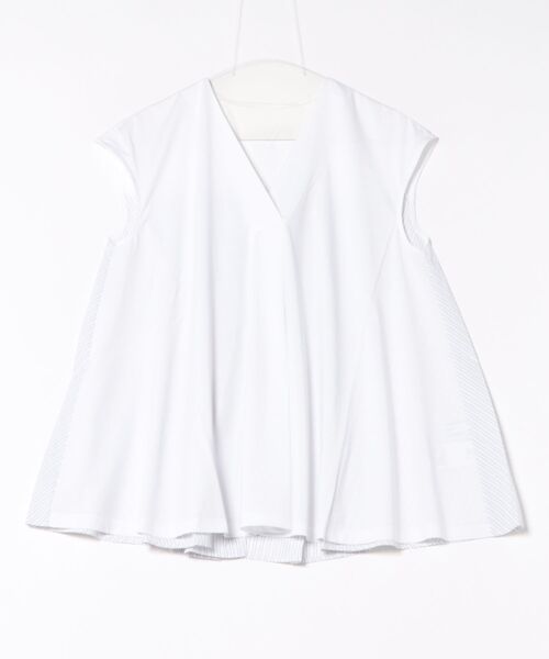 m.f.editorial(エムエフエディトリアル)の「【ストレッチ 布帛切替】m.f.エディトリアル レディース バックフレア 半袖プルオーバー(Tシャツ/カットソー・レディース・ブラウン/パープル/ホワイト/ブラック・FREE)」の13枚目の写真