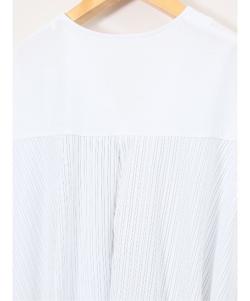 m.f.editorial(エムエフエディトリアル)の「【ストレッチ 布帛切替】m.f.エディトリアル レディース バックフレア 半袖プルオーバー(Tシャツ/カットソー・レディース・ブラウン/パープル/ホワイト/ブラック・FREE)」の16枚目の写真