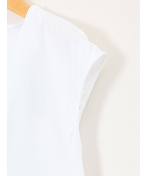 m.f.editorial(エムエフエディトリアル)の「【ストレッチ 布帛切替】m.f.エディトリアル レディース バックフレア 半袖プルオーバー(Tシャツ/カットソー・レディース・ブラウン/パープル/ホワイト/ブラック・FREE)」の17枚目の写真