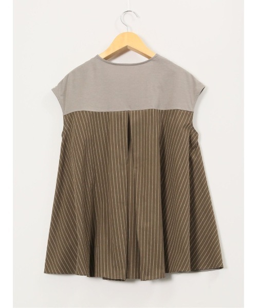 m.f.editorial(エムエフエディトリアル)の「【ストレッチ 布帛切替】m.f.エディトリアル レディース バックフレア 半袖プルオーバー(Tシャツ/カットソー・レディース・ブラウン/パープル/ホワイト/ブラック・FREE)」の20枚目の写真