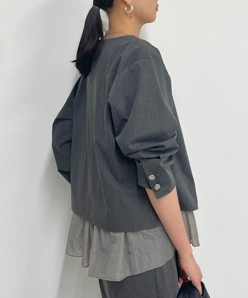 ラウンジドレス ペプラムレイヤードブラウス LOUNGEDRESS（ラウンジドレス）の「ペプラムレイヤードブラウス