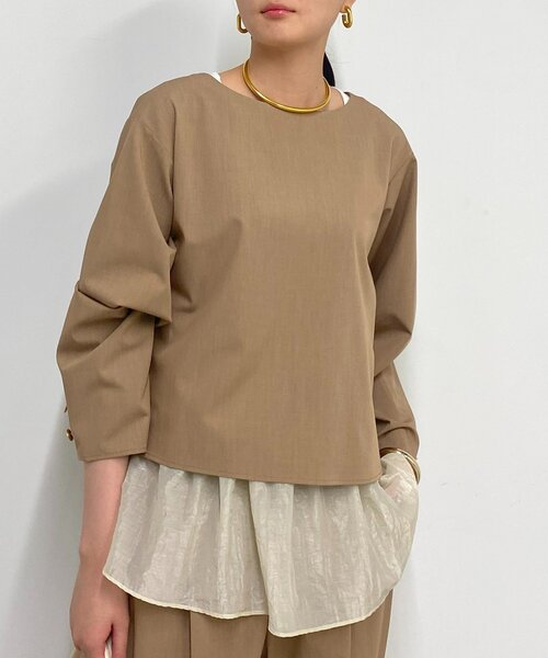 ラウンジドレス ペプラムレイヤードブラウス LOUNGEDRESS（ラウンジドレス）の「ペプラムレイヤードブラウス