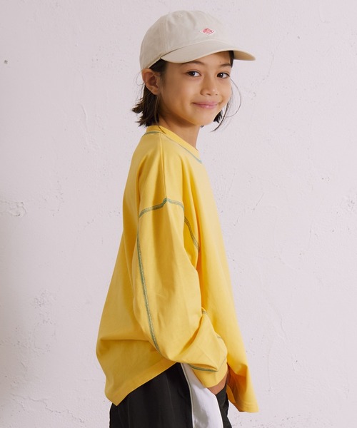 PAIRMANON STREET(ペアマノンストリート)の「【綿100%】配色ステッチ 長袖 Tシャツ【PAIRMANON STREET】(Tシャツ/カットソー・キッズ・ブラック/ミント/イエロー/アイボリー/ホワイト/ライトブルー・90/160/150/140/130/120/110/100)」の15枚目の写真