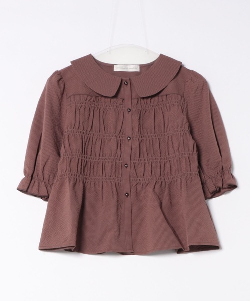 31 Sons de mode（トランテアン　ソン　ドゥ　モード）の「一部店舗限定 シャーリングペプラムブラウス（シャツ/ブラウス・レディース・ブラウン/ピンク/ブラック・ﾌﾘ-）」の18枚目の写真