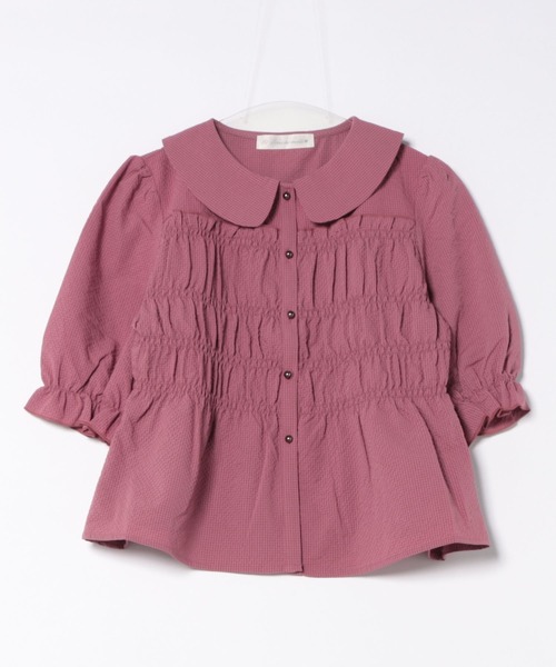 31 Sons de mode（トランテアン　ソン　ドゥ　モード）の「一部店舗限定 シャーリングペプラムブラウス（シャツ/ブラウス・レディース・ブラウン/ピンク/ブラック・ﾌﾘ-）」の19枚目の写真