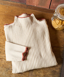 FREAK'S STORE(フリークスストア)の限定展開 配色 ライン リブニット ハイネック プルオーバー(ニット/セーター)