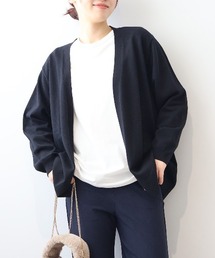 【WEB/一部店舗限定】【LL~6L 大きいサイズ】 【抗ピル/ウォッシャブル】ミドル丈トッパーカーディガン