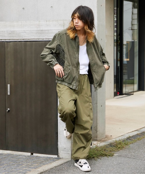 Theater code（シアターコード）の「Wash-processed leopard-print blouson jacket / ウォッシュ加工 レオパード柄ブルゾン 秋 秋服メンズ 2026年秋冬 冬服（ブルゾン・メンズ・グリーン/パープル/イエロー系その他・M/L）」の9枚目の写真