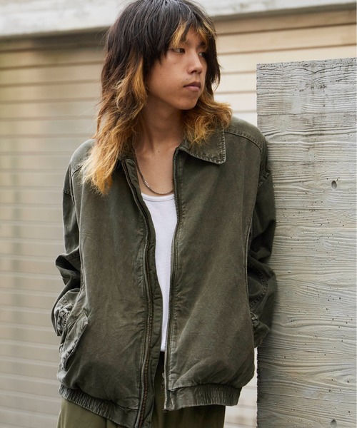 Theater code（シアターコード）の「Wash-processed leopard-print blouson jacket / ウォッシュ加工 レオパード柄ブルゾン 秋 秋服メンズ 2026年秋冬 冬服（ブルゾン・メンズ・グリーン/パープル/イエロー系その他・M/L）」の6枚目の写真