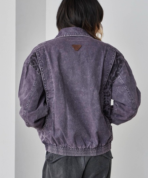 Enharmonic TAVERN ゴートレザー スエード切替 ブルゾン 46 Theater code（シアターコード）の「Wash-processed leopard-print