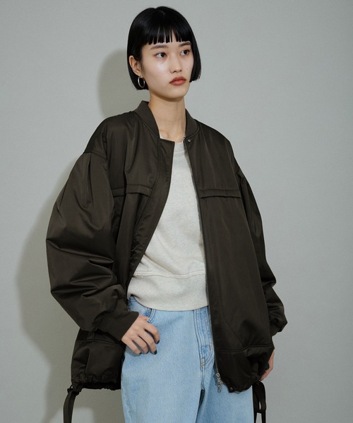 アダムエロペ　デザインパフスリーブ変形オーバーサイズMA-1ジャケット WEB限定】・【定番人気】パフスリーブMA1（MA-1）｜ADAM ET ROPE