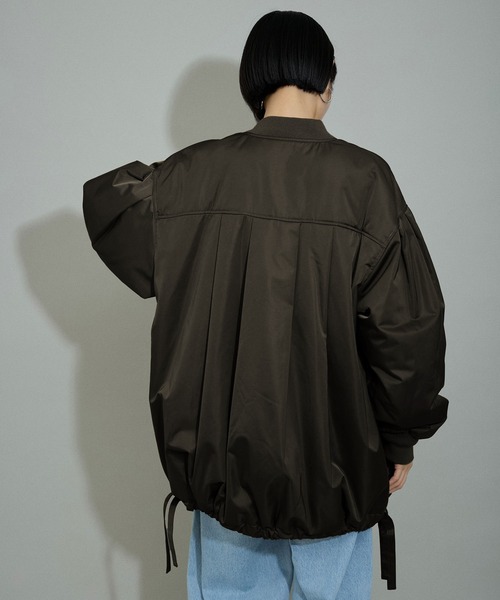 アダムエロペ　デザインパフスリーブ変形オーバーサイズMA-1ジャケット セール 30%OFF】パフスリーブMA－1(504490737) | アダム エ ロペ
