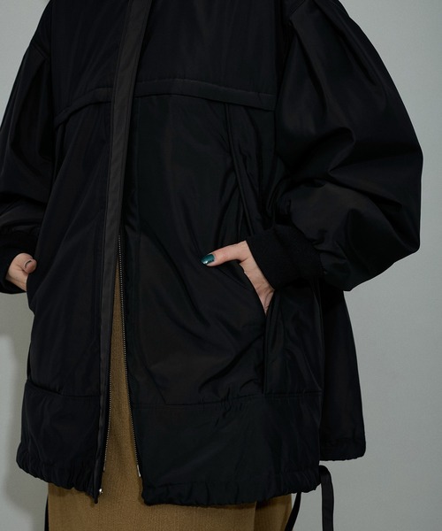 ADAM ET ROPE'（アダムエロペ）の「【WEB限定】・【定番人気】パフスリーブMA1（MA-1・レディース・ブラック/ダークブラウン・FREE）」の15枚目の写真