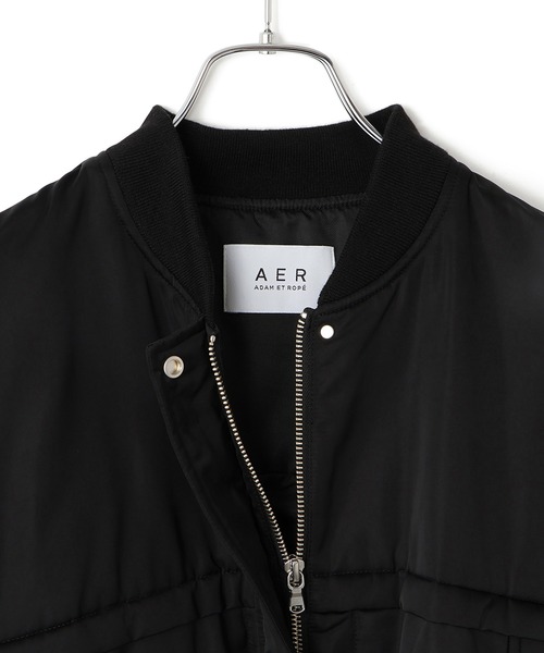 ADAM ET ROPE'（アダムエロペ）の「【WEB限定】・【定番人気】パフスリーブMA1（MA-1・レディース・ブラック/ダークブラウン・FREE）」の19枚目の写真