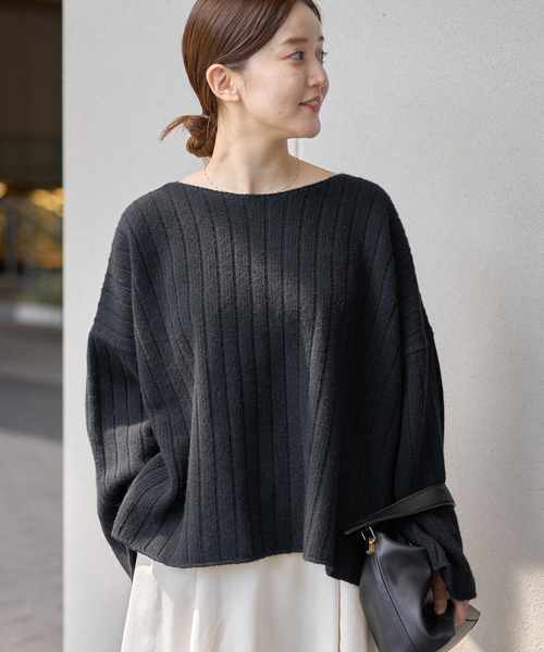 【新品未使用タグ付き】IENA ワイドリブボートプルオーバー ワイドリブボートプルオーバー（ニット/セーター）｜IENA（イエナ）の