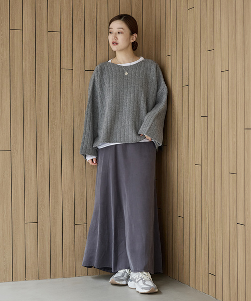 ワイドリブボートプルオーバー　IENA セール】ワイドリブボートプルオーバー（ニット/セーター）｜IENA