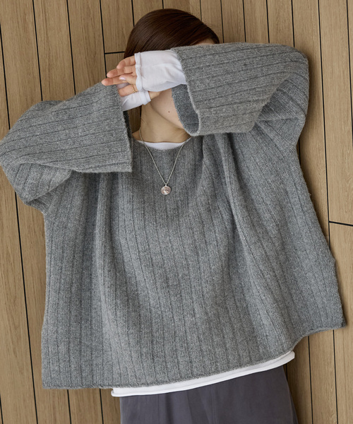 IENAイエナ☺︎ワイドリブボートネックプルオーバー ニット IENA（イエナ）の「ワイドリブボートプルオーバー（ニット/セーター