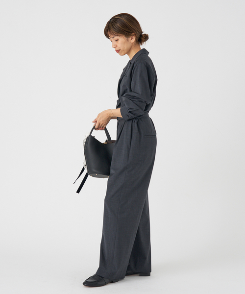 オープンカラージャンプスーツ（つなぎ/オールインワン）｜IENA