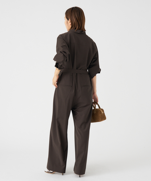 オープンカラージャンプスーツ（つなぎ/オールインワン）｜IENA