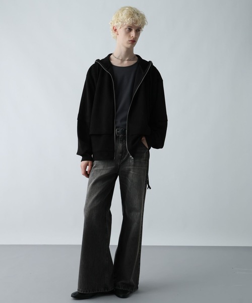 HARE(ハレ)の「MILKYスウェードフラシパーカー(HARE)(パーカー・メンズ・ブラック/グレー/ブルー/オレンジ/ライトグレー・SMALL/MEDIUM)」の6枚目の写真