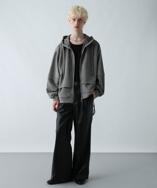 HARE(ハレ)の「MILKYスウェードフラシパーカー(HARE)(パーカー・メンズ・ブラック/グレー/ブルー/オレンジ/ライトグレー・SMALL/MEDIUM)」の8枚目の写真