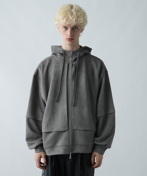 HARE(ハレ)の「MILKYスウェードフラシパーカー(HARE)(パーカー・メンズ・ブラック/グレー/ブルー/オレンジ/ライトグレー・SMALL/MEDIUM)」の12枚目の写真
