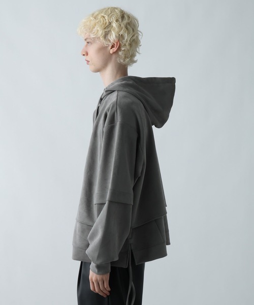 HARE(ハレ)の「MILKYスウェードフラシパーカー(HARE)(パーカー・メンズ・ブラック/グレー/ブルー/オレンジ/ライトグレー・SMALL/MEDIUM)」の13枚目の写真