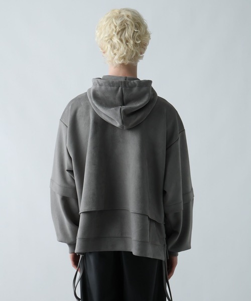 HARE(ハレ)の「MILKYスウェードフラシパーカー(HARE)(パーカー・メンズ・ブラック/グレー/ブルー/オレンジ/ライトグレー・SMALL/MEDIUM)」の14枚目の写真