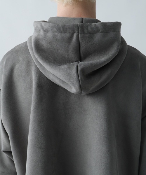 HARE(ハレ)の「MILKYスウェードフラシパーカー(HARE)(パーカー・メンズ・ブラック/グレー/ブルー/オレンジ/ライトグレー・SMALL/MEDIUM)」の16枚目の写真
