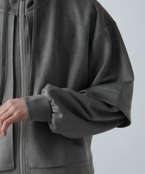 HARE(ハレ)の「MILKYスウェードフラシパーカー(HARE)(パーカー・メンズ・ブラック/グレー/ブルー/オレンジ/ライトグレー・SMALL/MEDIUM)」の17枚目の写真