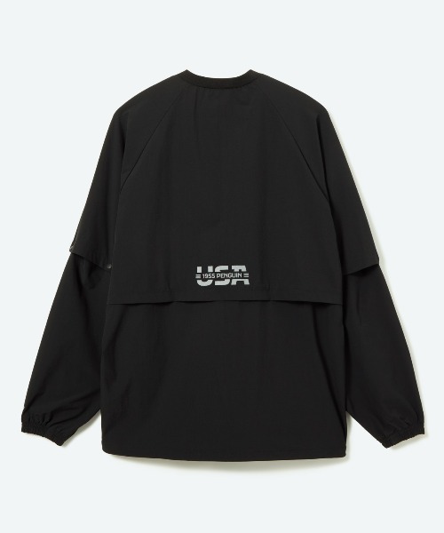 penguin BY MUNSINGWEAR（ペンギン バイ マンシングウェア）の「USA UTILITY PULLOVER JACKET　ゴルフウェア ナイロンジャケット（ナイロンジャケット・メンズ・グレー/ネイビー/ブラック・L/XL/M）」の4枚目の写真