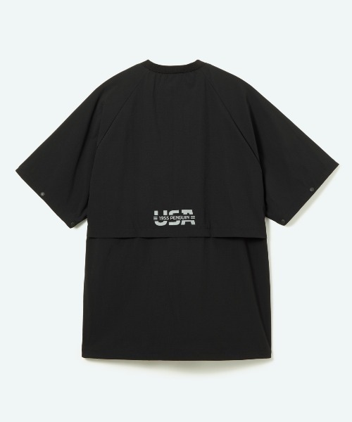 penguin BY MUNSINGWEAR（ペンギン バイ マンシングウェア）の「USA UTILITY PULLOVER JACKET　ゴルフウェア ナイロンジャケット（ナイロンジャケット・メンズ・グレー/ネイビー/ブラック・L/XL/M）」の6枚目の写真