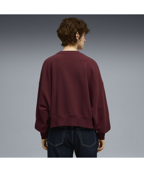 PUMA（プーマ）の「PUMA プーマ ウィメンズ ワードローブ ESS スポーツ レガシー II クルー スウェット（スウェット・レディース・ダークグリーン/ピンク系その他2・SMALL/MEDIUM/LARGE/X-LARGE）」の11枚目の写真