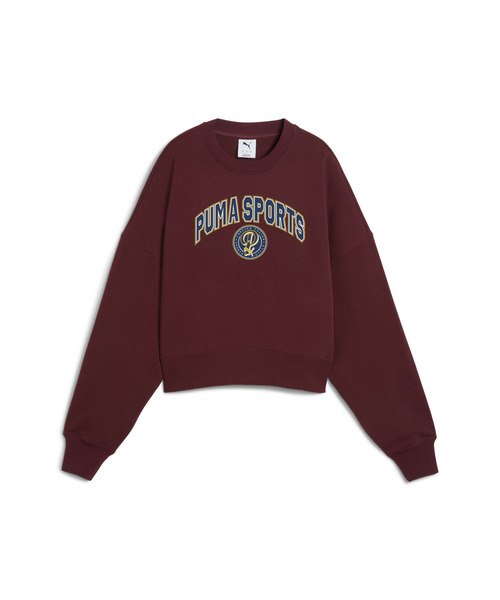 PUMA（プーマ）の「PUMA プーマ ウィメンズ ワードローブ ESS スポーツ レガシー II クルー スウェット（スウェット・レディース・ダークグリーン/ピンク系その他2・SMALL/MEDIUM/LARGE/X-LARGE）」の13枚目の写真